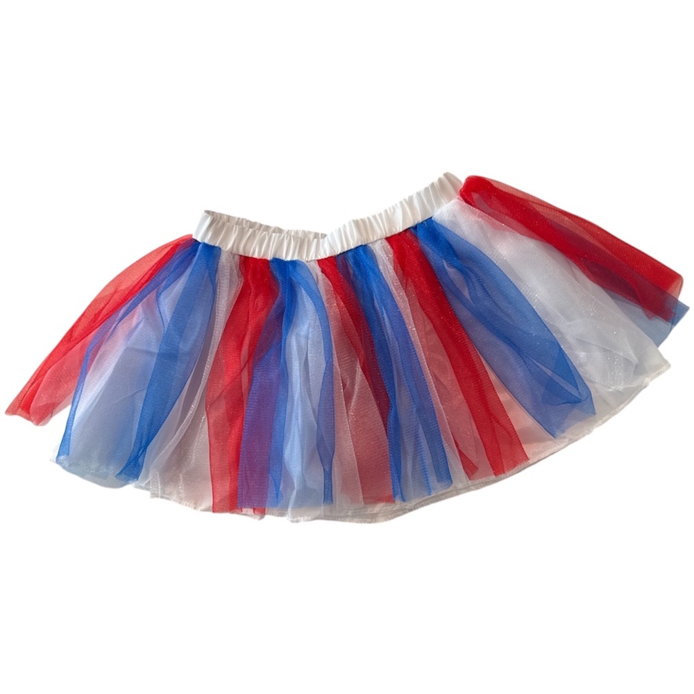 Kids Tutu S/M Red White Blue – 4th of July Dance or Halloween Costume NEW